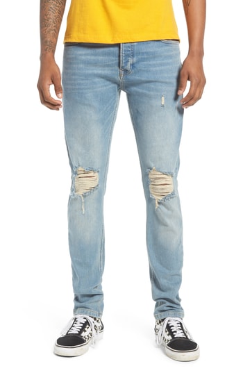 slim fit jeans ripped mens