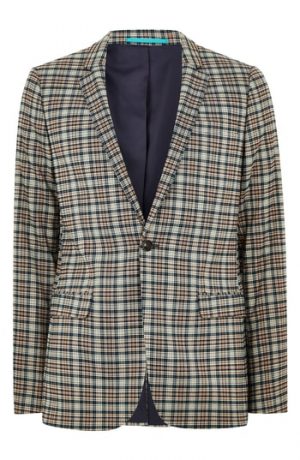 Men's Topman Ultra Skinny Fit Check Suit Jacket, Size 34R - Black Men's Topman Ultra Skinny Fit Check Suit Jacket, Size 34R - Black
