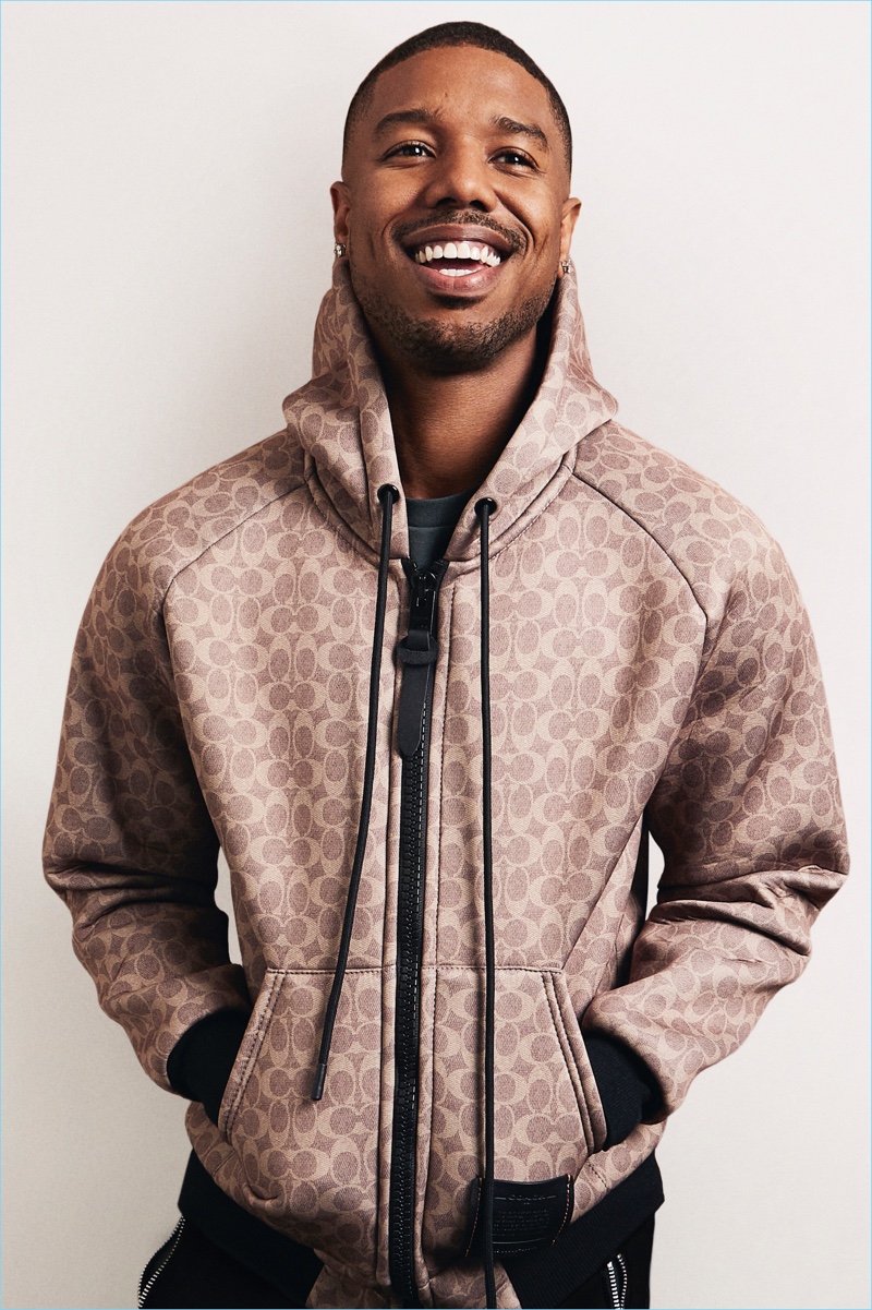 All smiles, Michael B Jordan is the latest face of Coach.