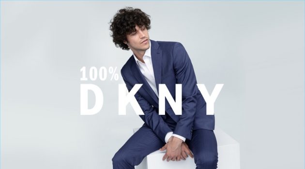 Miles McMillan stars in DKNY's fall-winter 2018 men's campaign.