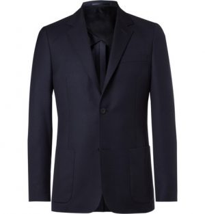 Mr P. - Navy Unstructured Worsted Wool Blazer - Men - Navy Mr P. - Navy Unstructured Worsted Wool Blazer - Navy