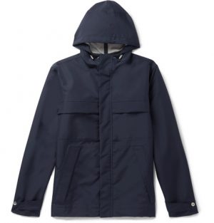 Mr P. - Shell Hooded Jacket - Men - Navy Mr P. - Shell Hooded Jacket - Navy