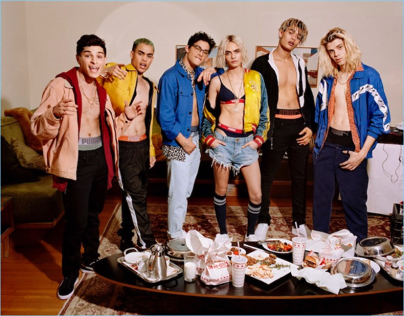 Cara Delevingne joins PRETTYMUCH for PUMA Bodywear's fall-winter 2018 campaign.