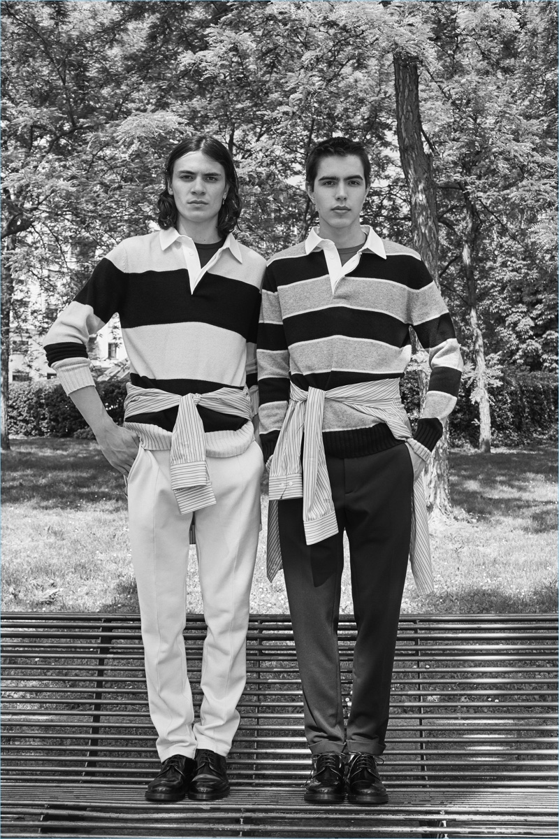 Coco Roussel and Cohen Pinko star in Paolo Pecora's fall-winter 2018 campaign.