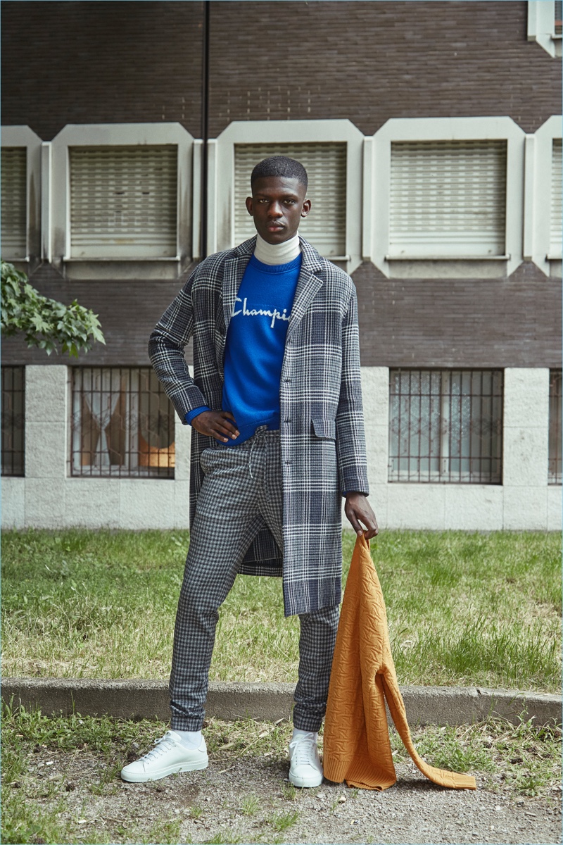 Malick Darbo fronts Paolo Pecora's fall-winter 2018 campaign.