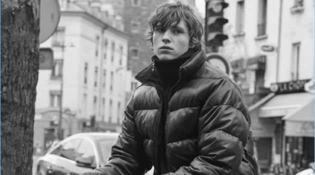 Sandro Collaborates with Helly Hansen on Capsule Collection Noah Bunink models a look from Sandro's Helly Hansen collaboration.