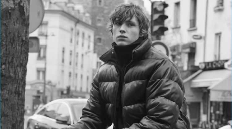 Noah Bunink models a look from Sandro's Helly Hansen collaboration.