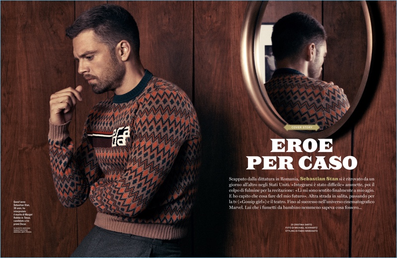 Actor Sebastian Stan connects with Style Magazine Italia for its October issue.