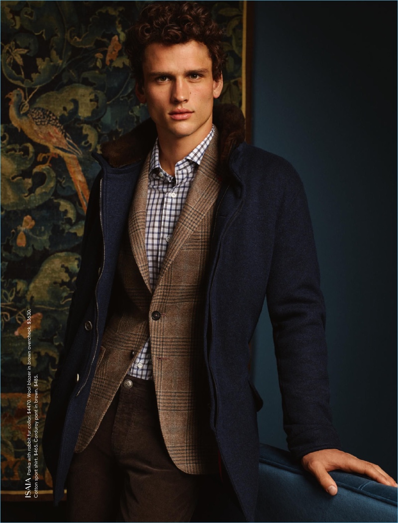 A chic vision, Simon Nessman models ISAIA.