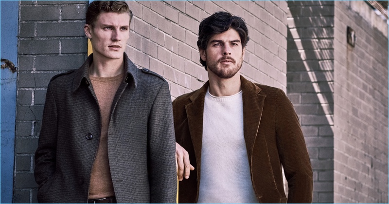 Models Mikkel Jensen and Evandro Soldati come together for Strellson's fall-winter 2018 campaign.