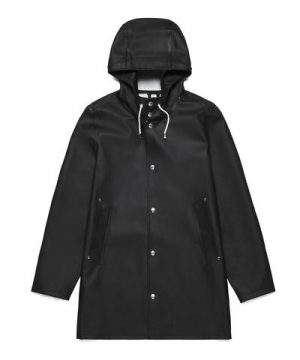Stutterheim Stockholm Basic Raincoat in Black Stutterheim Stockholm Basic Raincoat in Black