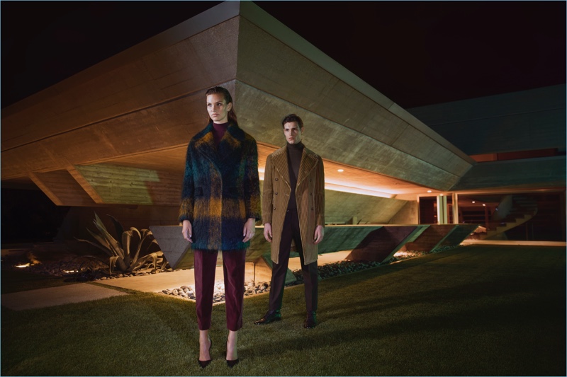 Esmee Vermolen and Louren Groenewald star in Tagliatore's fall-winter 2018 campaign.