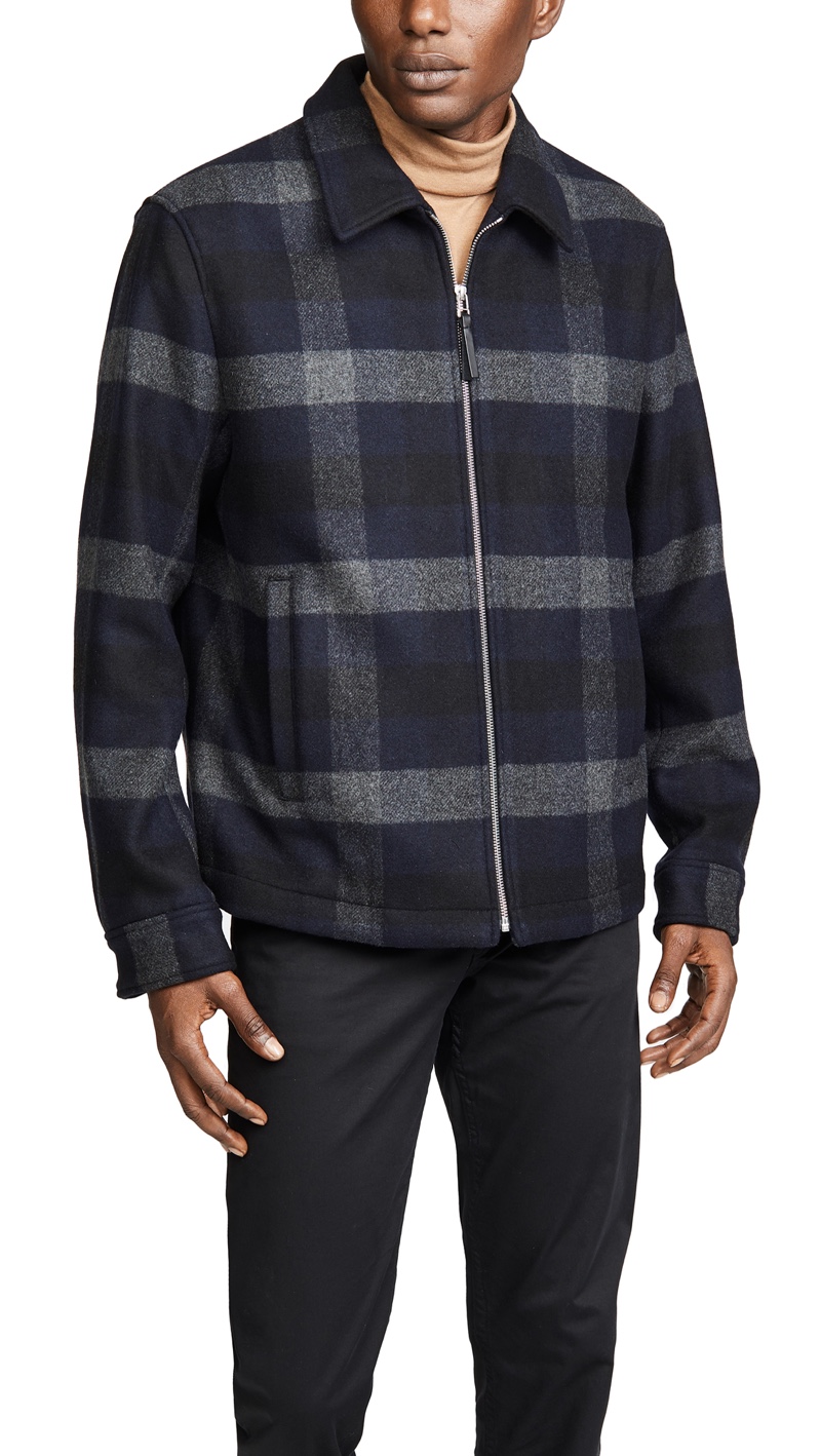 Theory Wyatt Mosaic Plaid Jacket