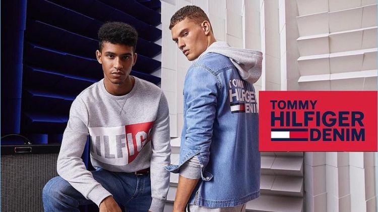 Models Hector Diaz and William Los wear looks from Tommy Hilfiger Denim.