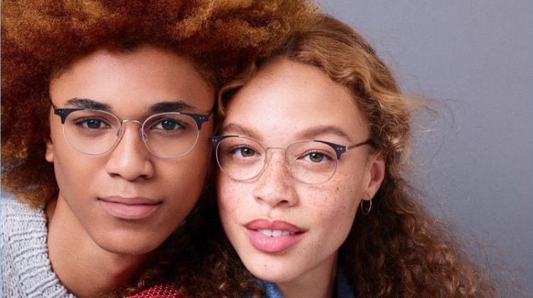 Pictured left, Michael Lockley wears Warby Parker Cameron glasses in Antique Silver with Carbon.