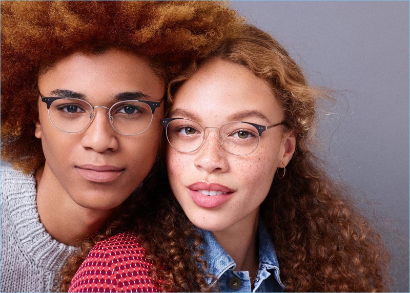 Pictured left, Michael Lockley wears Warby Parker Cameron glasses in Antique Silver with Carbon.