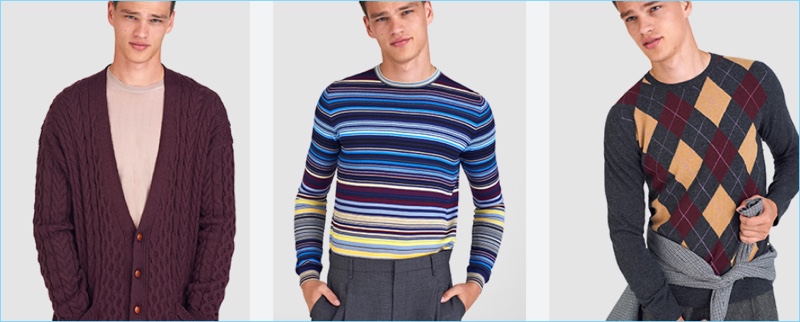 YOOX taps Filip Hrivnak to model timely men's sweaters.