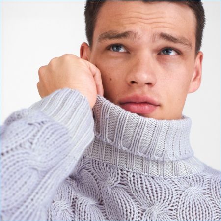 The Knitwear Corner: Filip Hrivnak Models Sweaters for YOOX