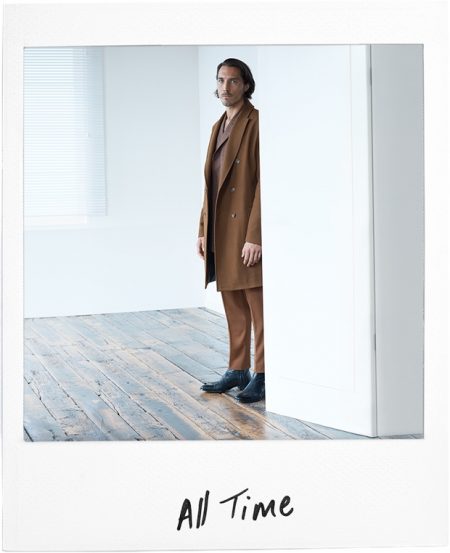 All-Time Man: Guillaume Macé Models Monochromatic Fashions for Zara