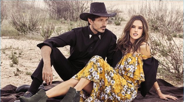 Andres Velencoso Embraces Western Style for xti Fall '18 Campaign Models Andres Velencoso and Alessandra Ambrósio embrace western style for xti's fall-winter 2018 campaign.