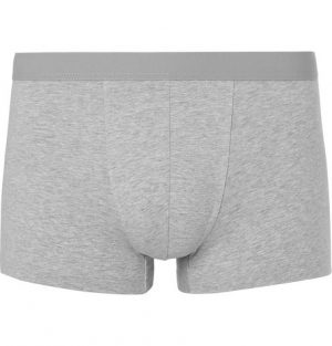 Acne Studios - Konrad Mélange Stretch-Cotton Boxer Briefs - Men - Gray Acne Studios - Konrad Mélange Stretch-Cotton Boxer Briefs - Gray
