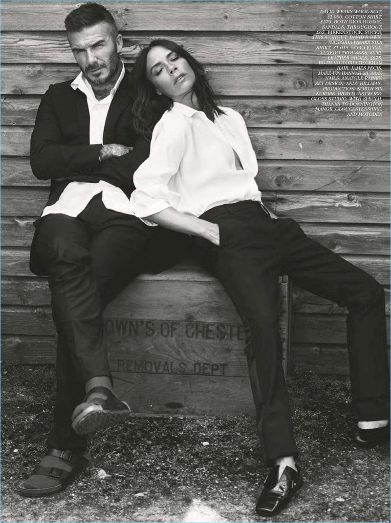 David and Victoria Beckham star in a photo shoot for British Vogue.