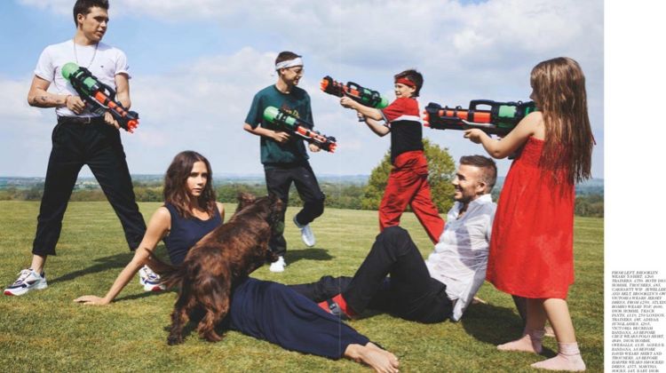 Mikael Jansson photographs the Beckham family for British Vogue.