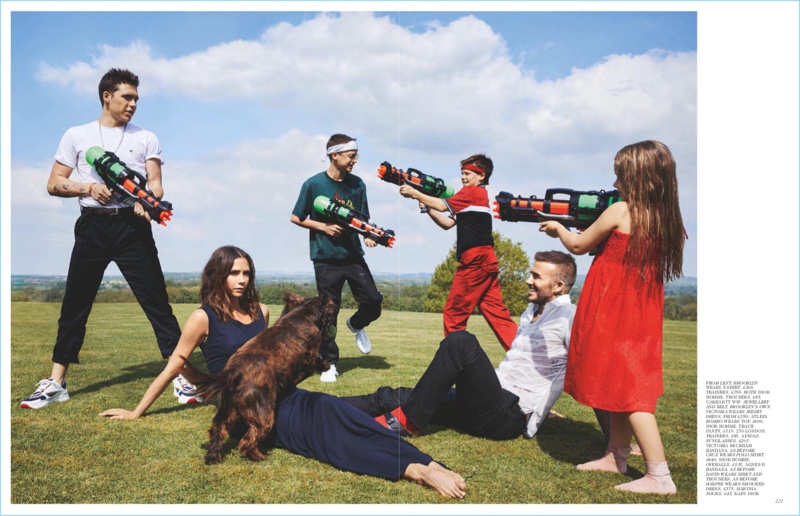 Mikael Jansson photographs the Beckham family for British Vogue.