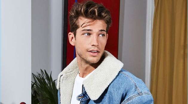 Ben Bowers & Antonino Russo Reunite with YOOX in New Italian Styles Making a case for retro-style denim, Ben Bowers sports a Peter Pan collar jacket and jeans from M1992.