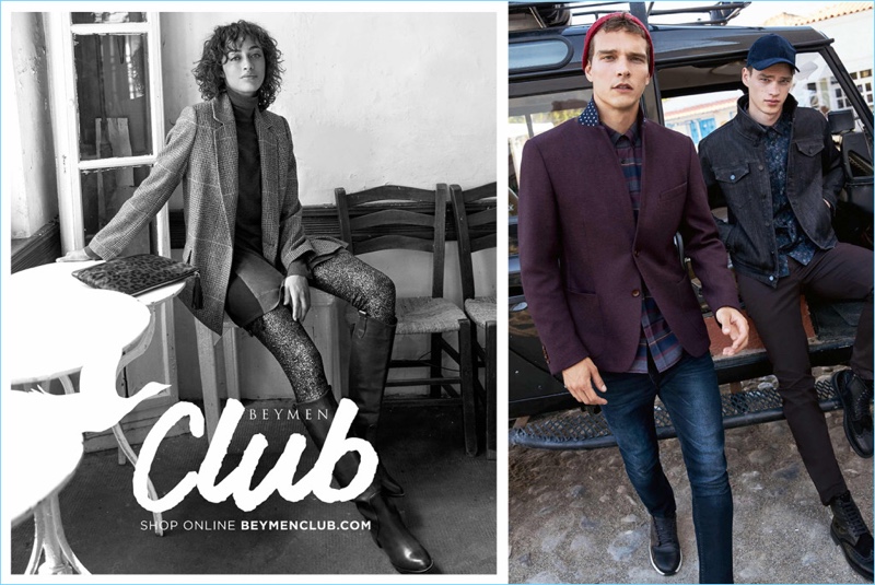 Beymen Club enlists models Alanna Arrington, Alexandre Cunha, and Filip Hrivnak to star in its fall-winter 2018 campaign.