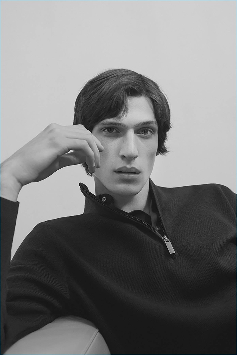 Brett Lloyd photographs Edoardo Sebastianelli for COS' essentials outing.