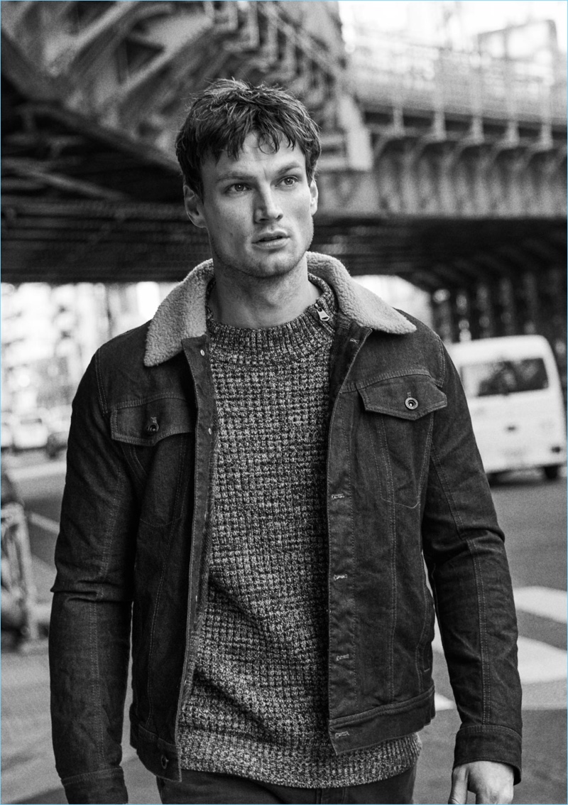 Max Bender stars in Camel Active Denim's fall-winter 2018 campaign.