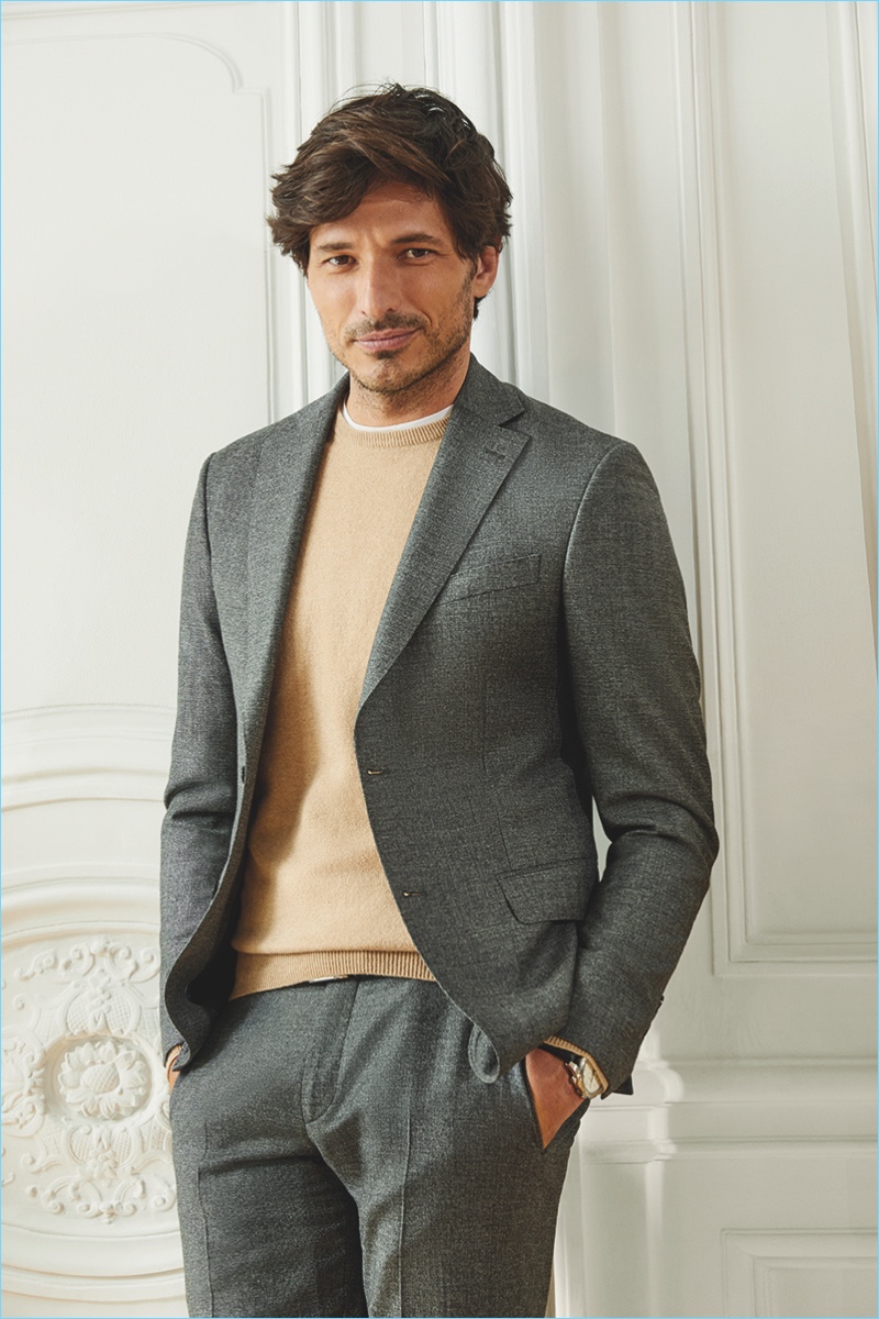 Spanish model Andres Velencoso fronts Cortefiel's fall-winter 2018 campaign.