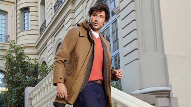 Stepping out, Andres Velencoso stars in Cortefiel's fall-winter 2018 campaign.