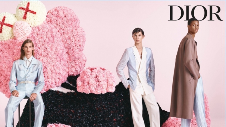 Lukas Gomann, Prince Nikolai of Denmark, and Romaine Dixon appear in Dior Men's spring-summer 2019 campaign.