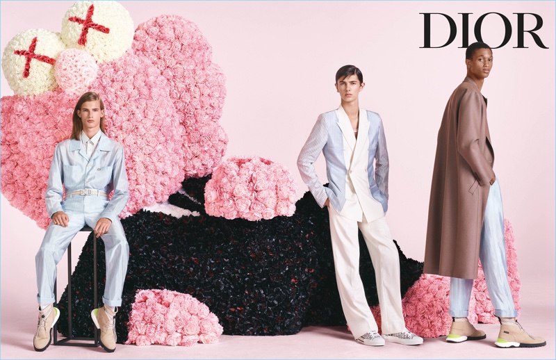 Lukas Gomann, Prince Nikolai of Denmark, and Romaine Dixon appear in Dior Men's spring-summer 2019 campaign.