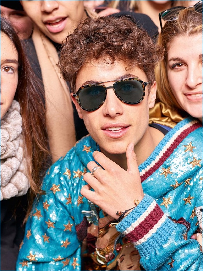 Juanpa Zurita stars in Dolce & Gabbana's fall-winter 2018 eyewear campaign.