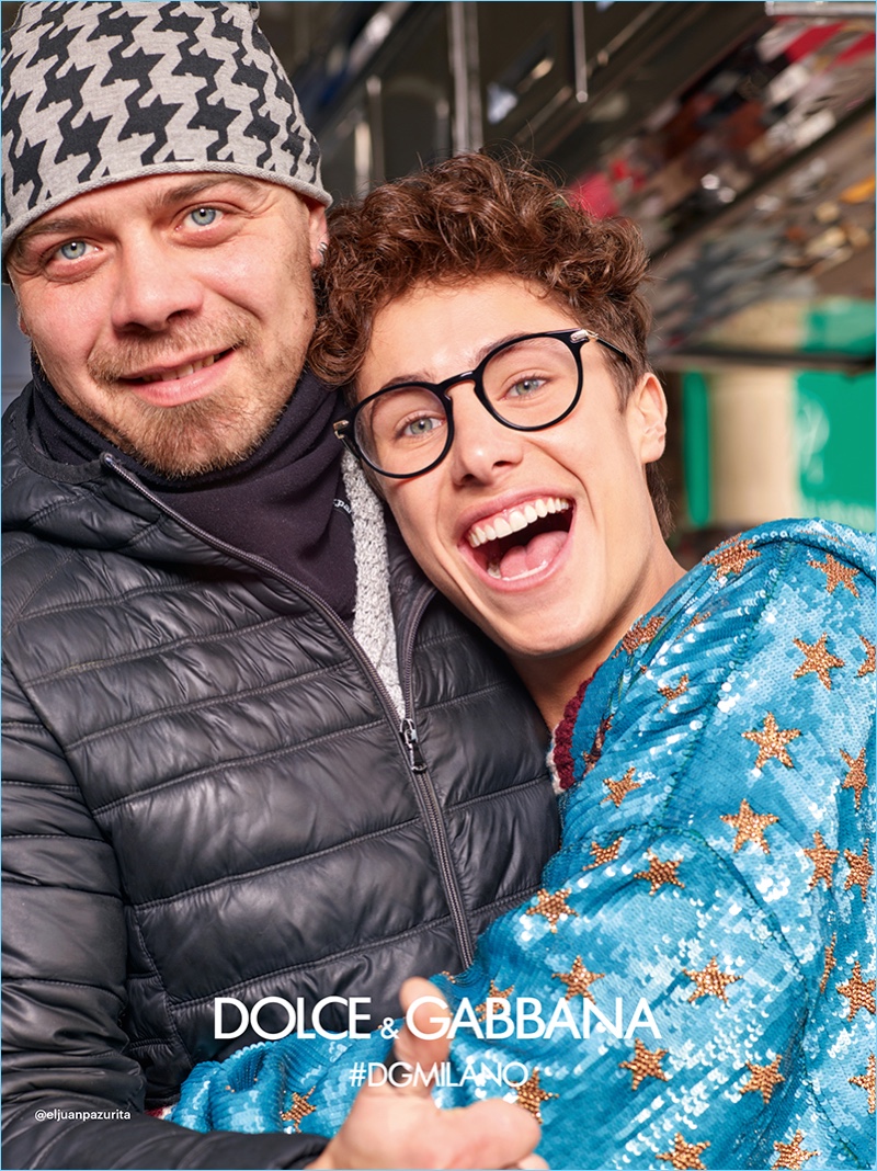 All smiles, Juanpa Zurita fronts Dolce & Gabbana's fall-winter 2018 eyewear campaign.