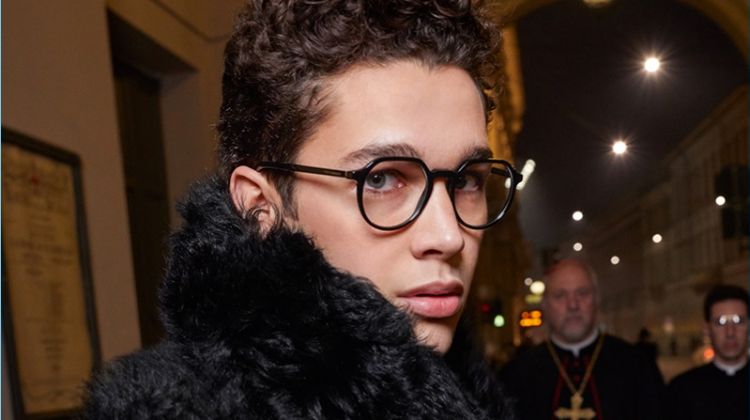 Austin Mahone appears in Dolce & Gabbana's fall-winter 2018 eyewear campaign.