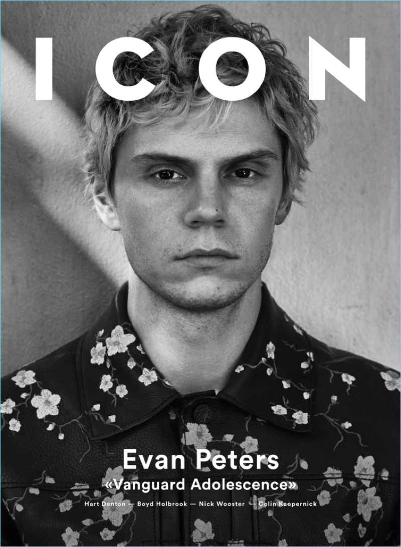 Evan Peters covers Icon magazine.