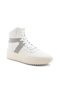 Fear of God Leather Basketball Sneakers in White Fear of God Leather Basketball Sneakers in White