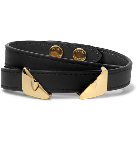 fendi men's leather bracelet