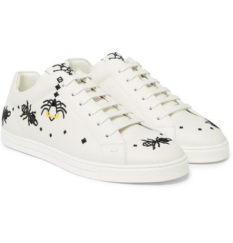 fendi white leather sneakers