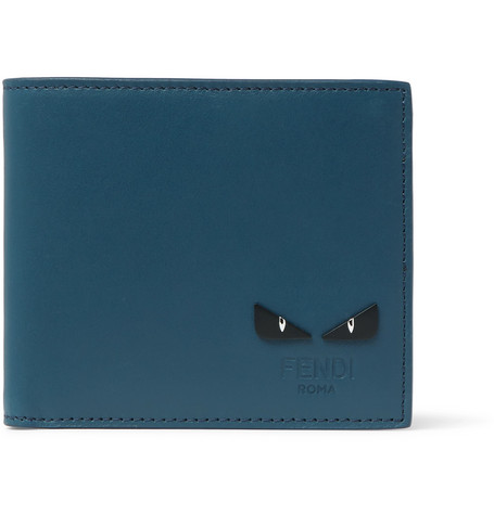 Leather Billfold Wallet - Blue 