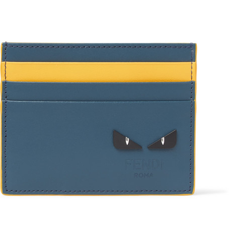 Leather Cardholder - Men - Blue 