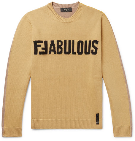 fendi intarsia sweater