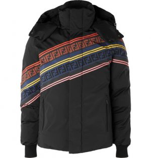 Fendi - Printed Quilted Down Ski Jacket - Men - Black Fendi - Printed Quilted Down Ski Jacket - Black