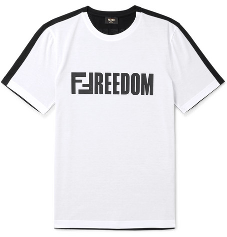 fendi black and white t shirt