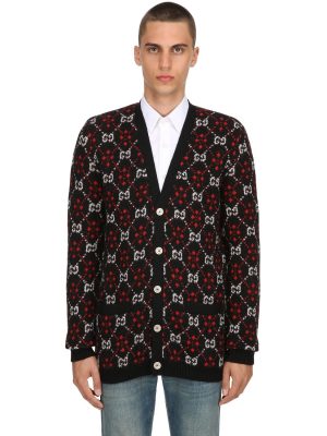 Gg Supreme Wool & Alpaca Knit Cardigan Gg Supreme Wool & Alpaca Knit Cardigan