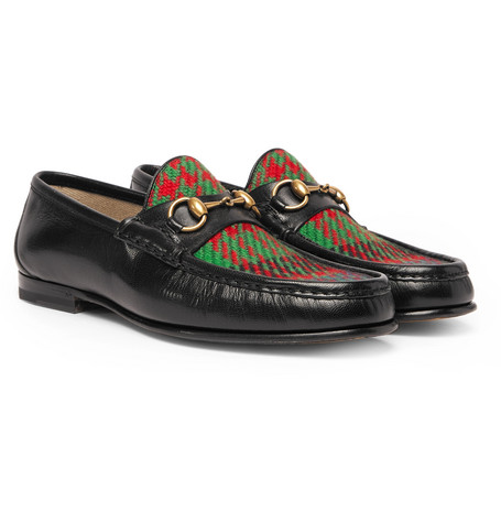 gucci tweed loafer